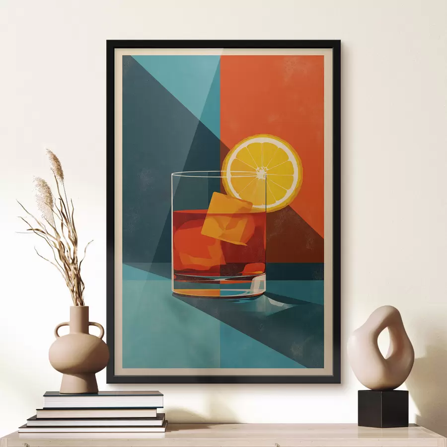 Fototapete Whiskyglas mit Zitrusfrüchten f48468