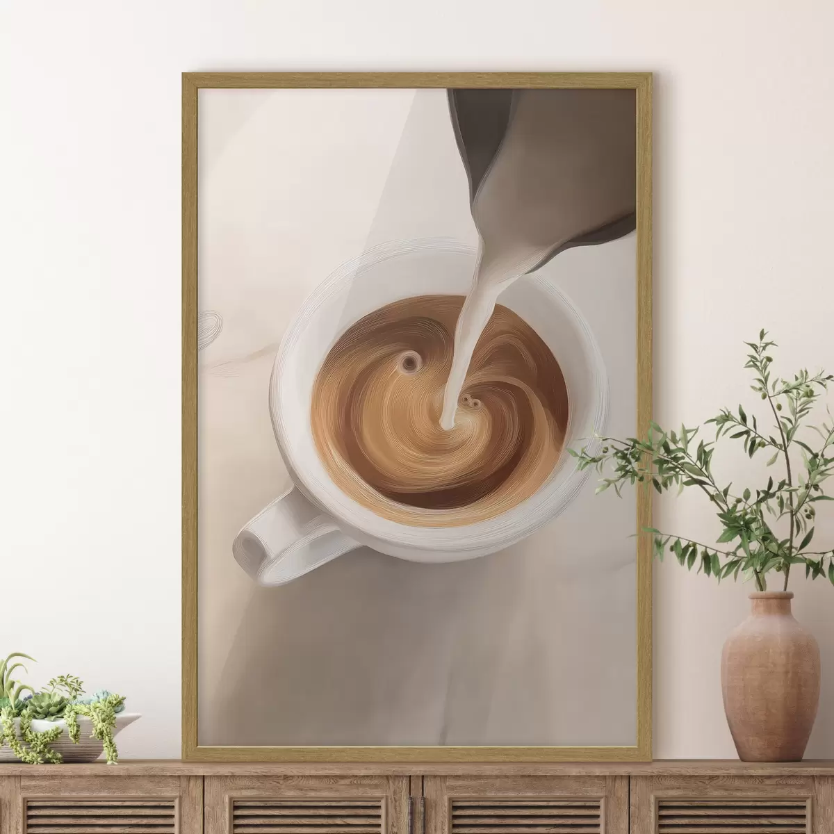 Poster Nahaufnahme einer Kaffeetasse f48475