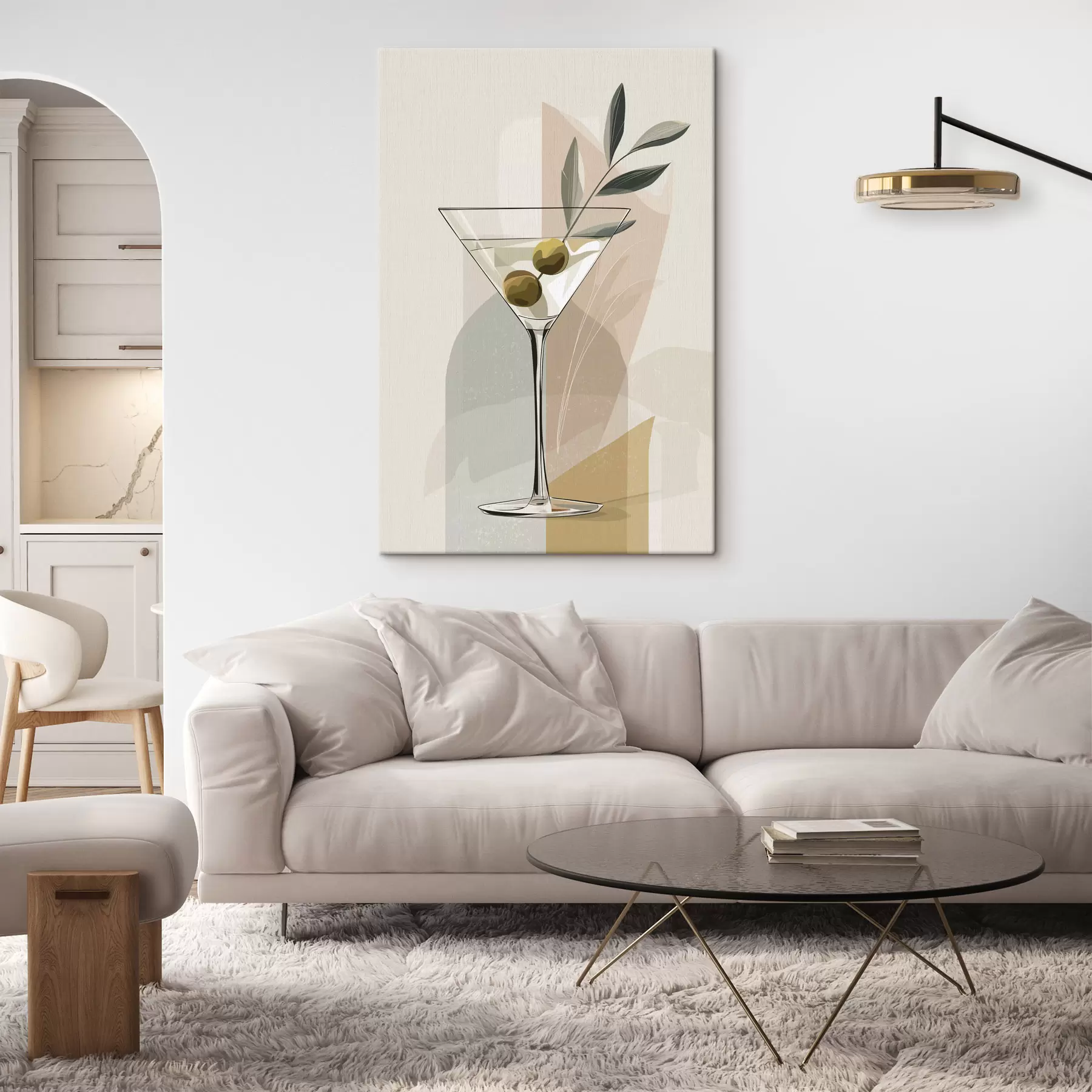 Fototapete Minimalistische Vase mit Zweig s48437