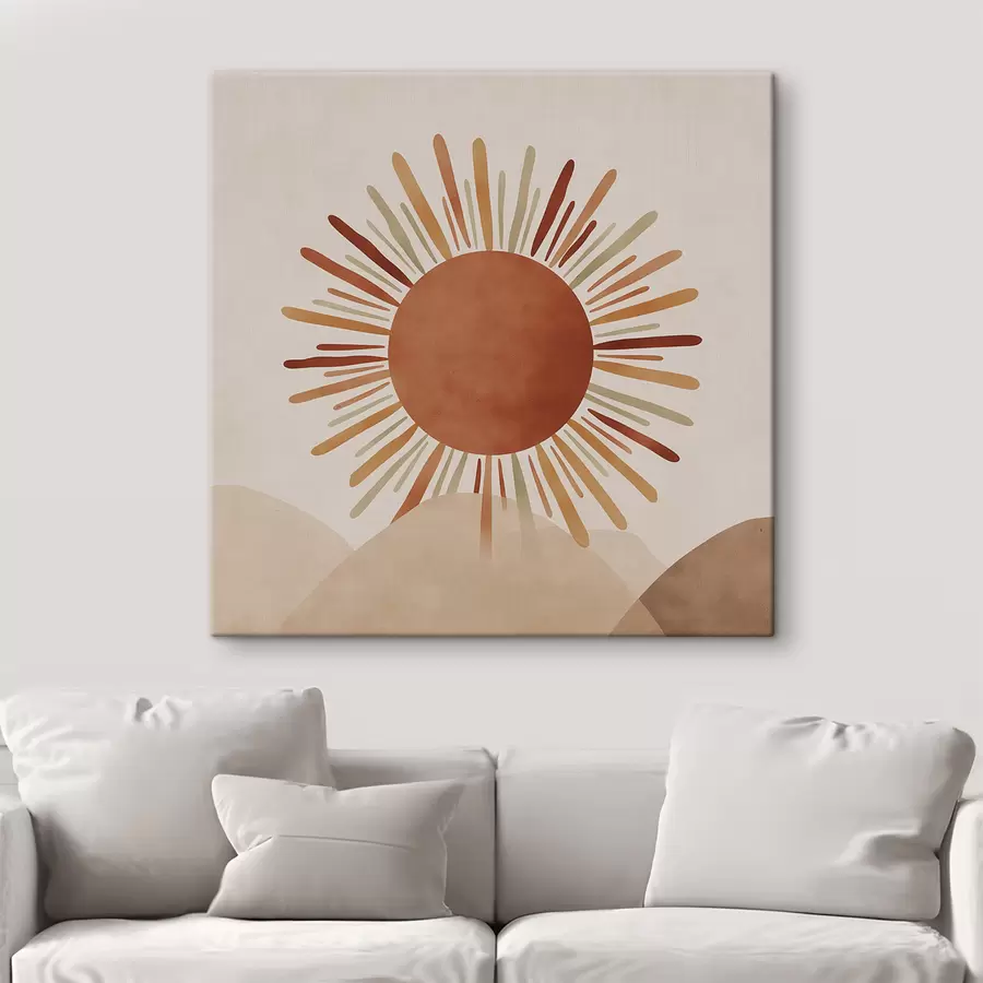 Fototapete Illustration einer Sonne mit Strahlen s48455