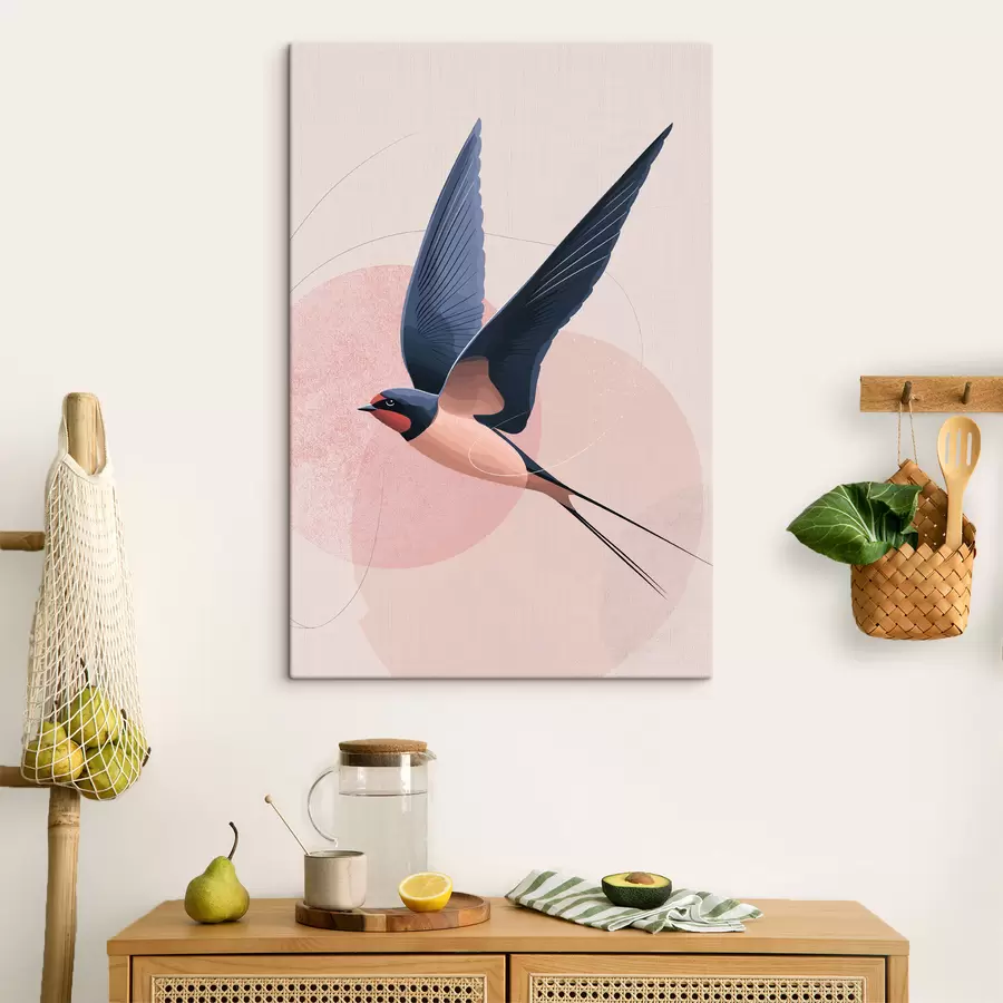 Fototapete Silhouette eines fliegenden Vogels s48456