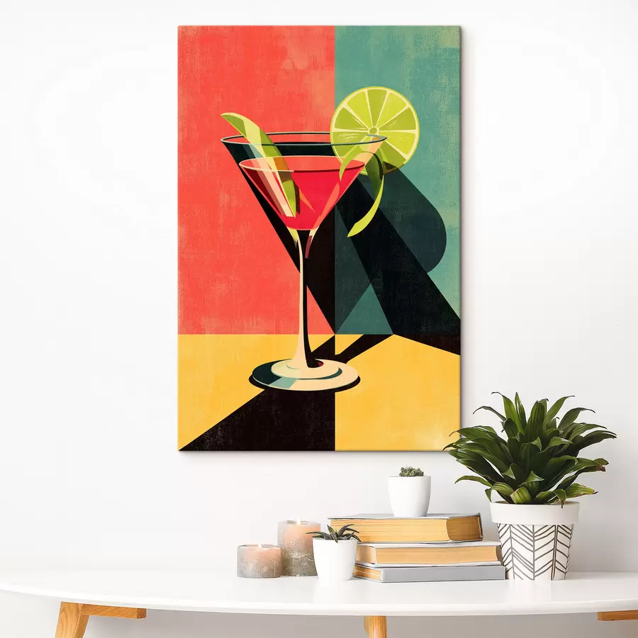 Fototapete Illustration eines Cocktailglases s48467