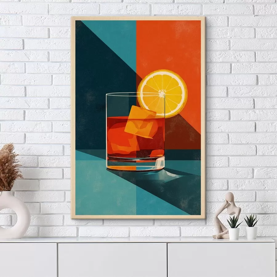 Fototapete Whiskyglas mit Zitrusfrüchten s48468