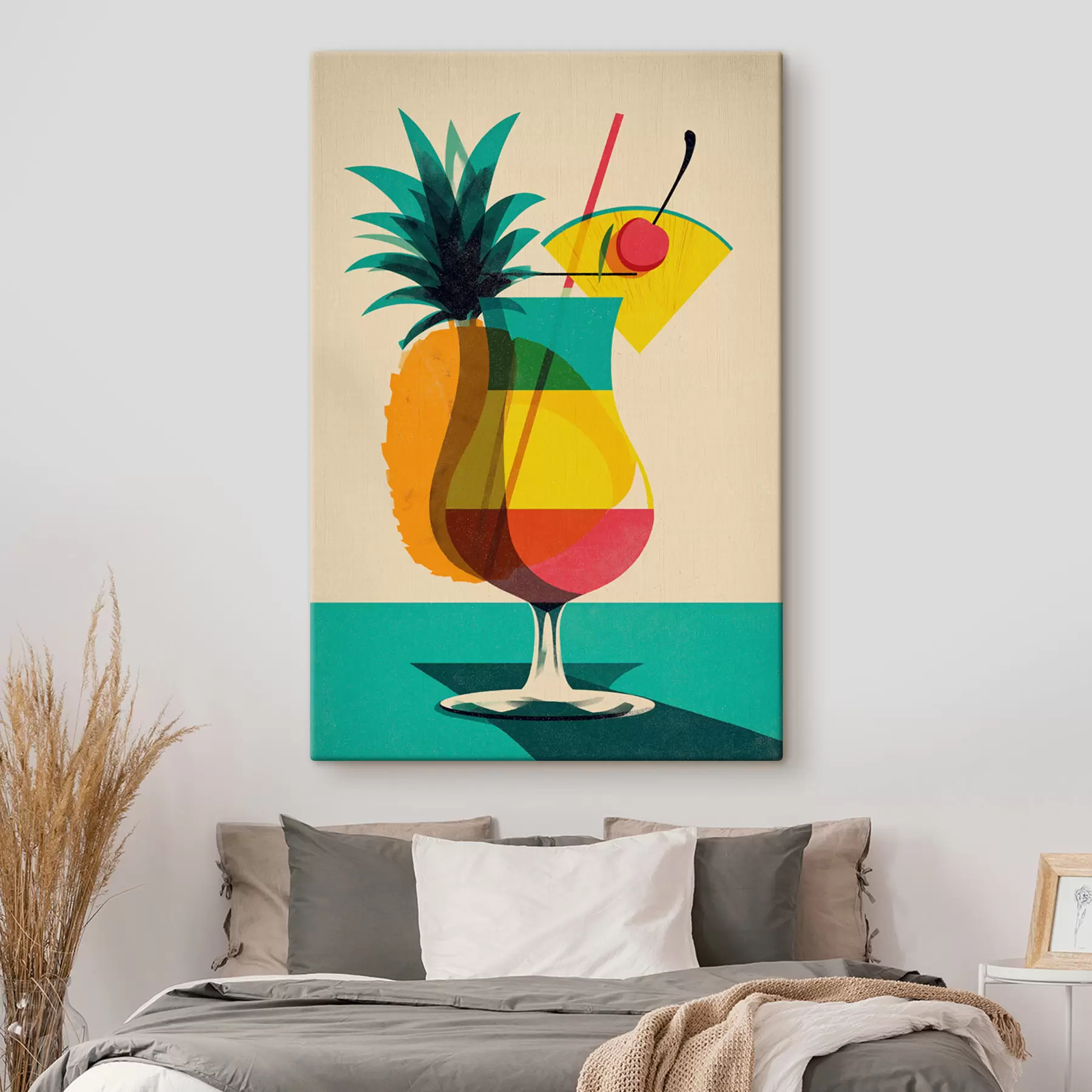 Fototapete Tropisches Cocktailglas s48470