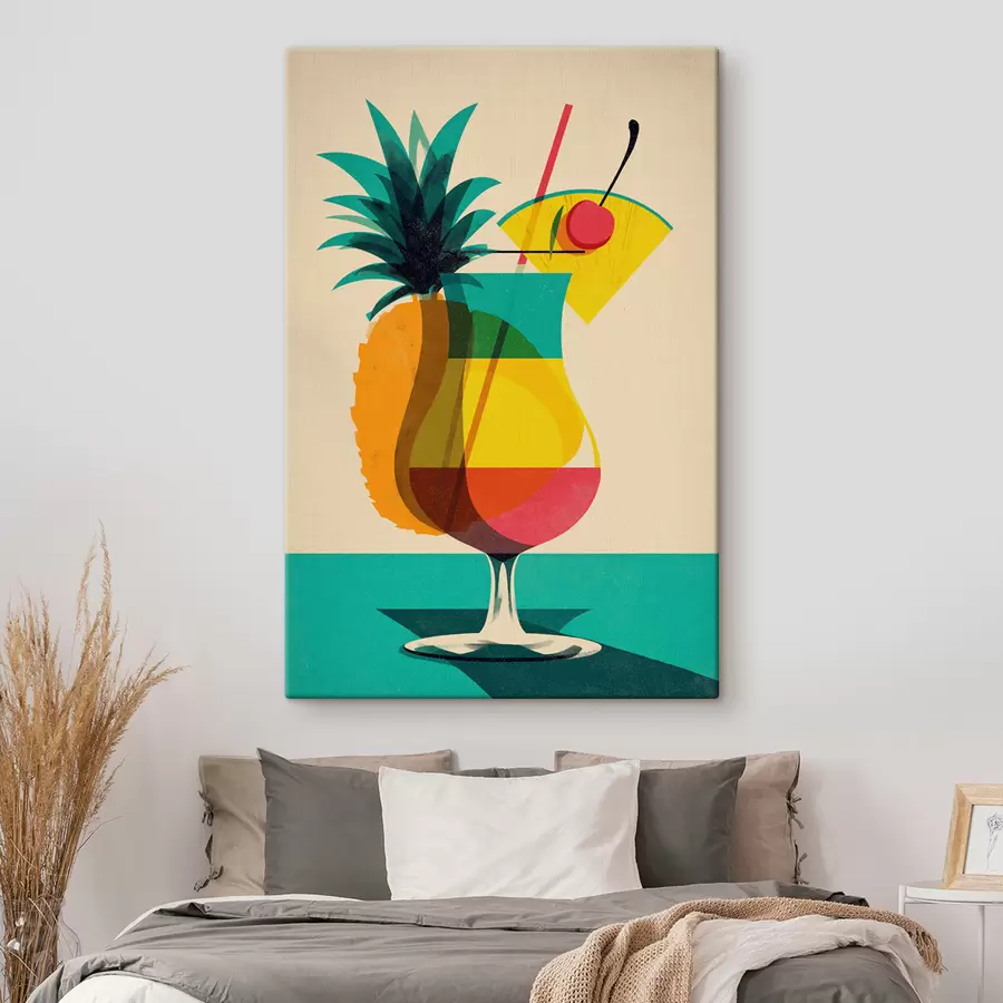 Fototapete Tropisches Cocktailglas s48470