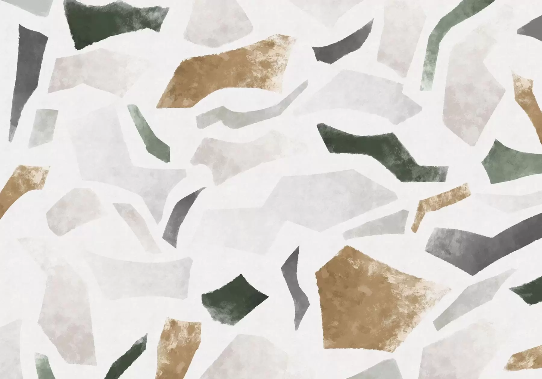 Fototapete Abstrakte, strukturierte Fragmente in Grün- und Beigetönen w05146