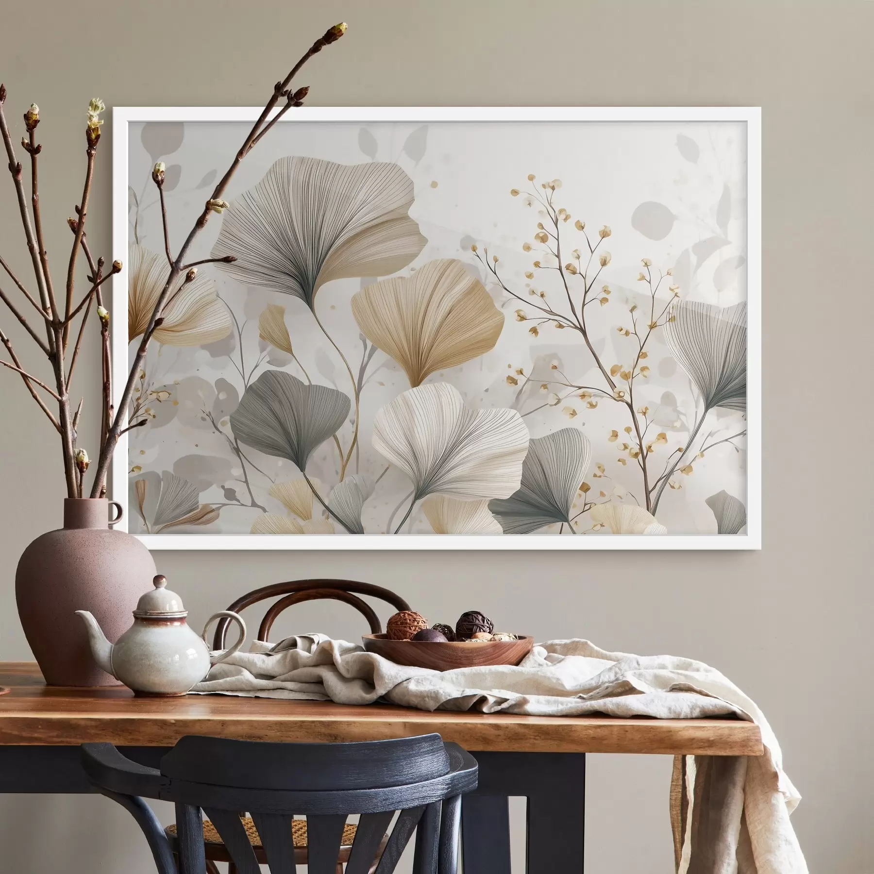 Fototapete Zarte, elfenbeinfarbene Blüten f48486