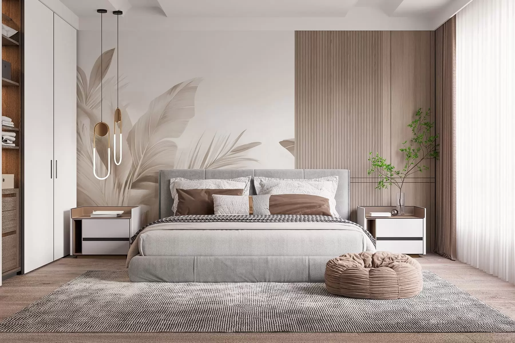 Fototapete Bananenblätter, lange Blätter w05377