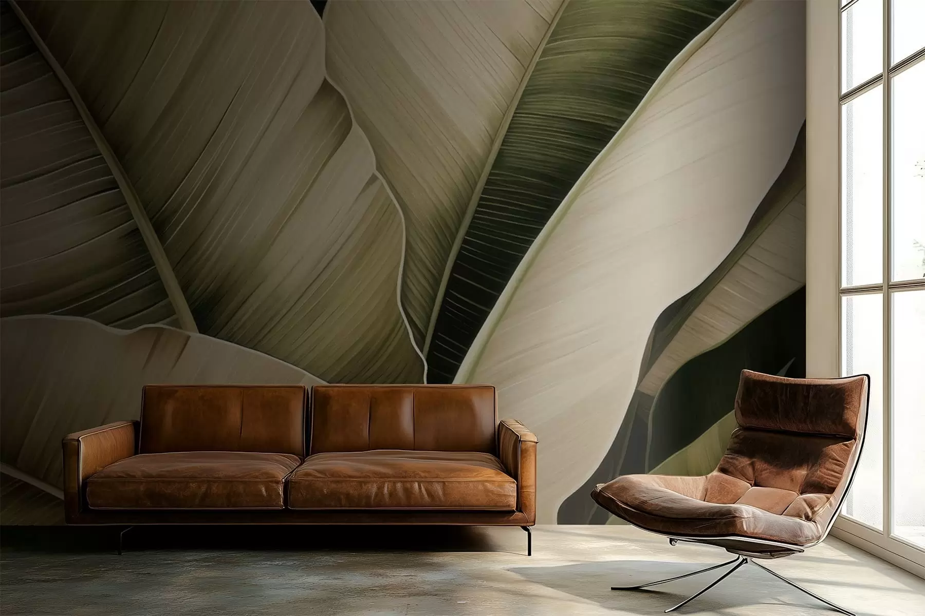 Fototapete Bananenblätter, lange Blätter w05403