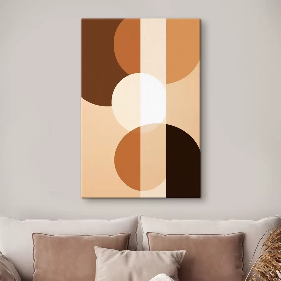 Fototapete Geometrische Kreise und Formen in warmen Farbtönen s48350