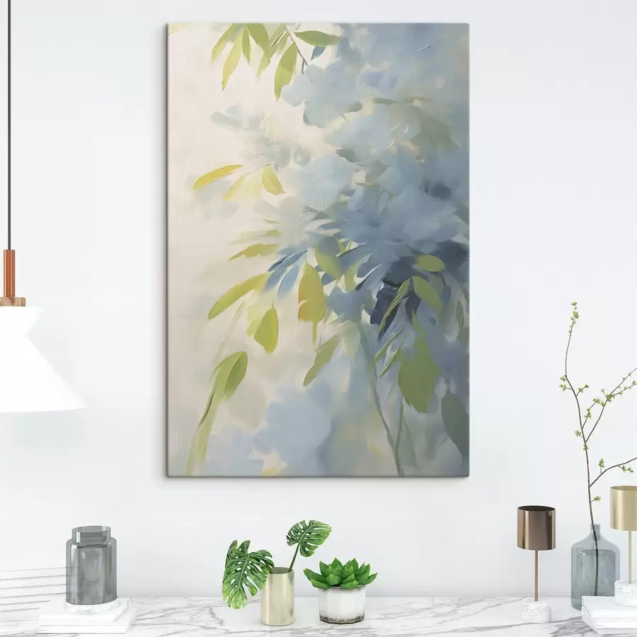 Fototapete Abstraktion von Pflanzen als Nachahmung der Malerei s48499