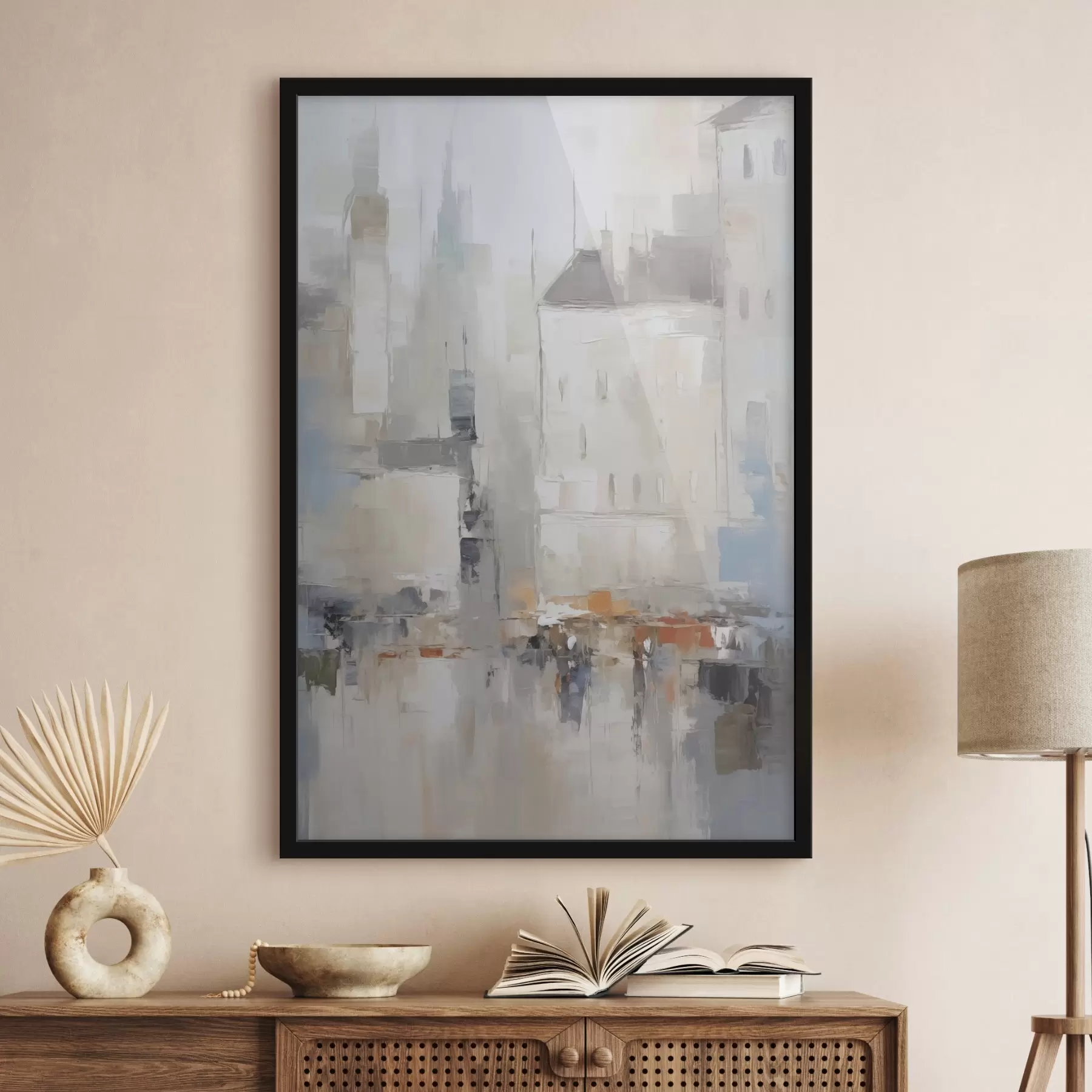 Fototapete Abstrakte Stadtlandschaft im Stil der Malerei f48502
