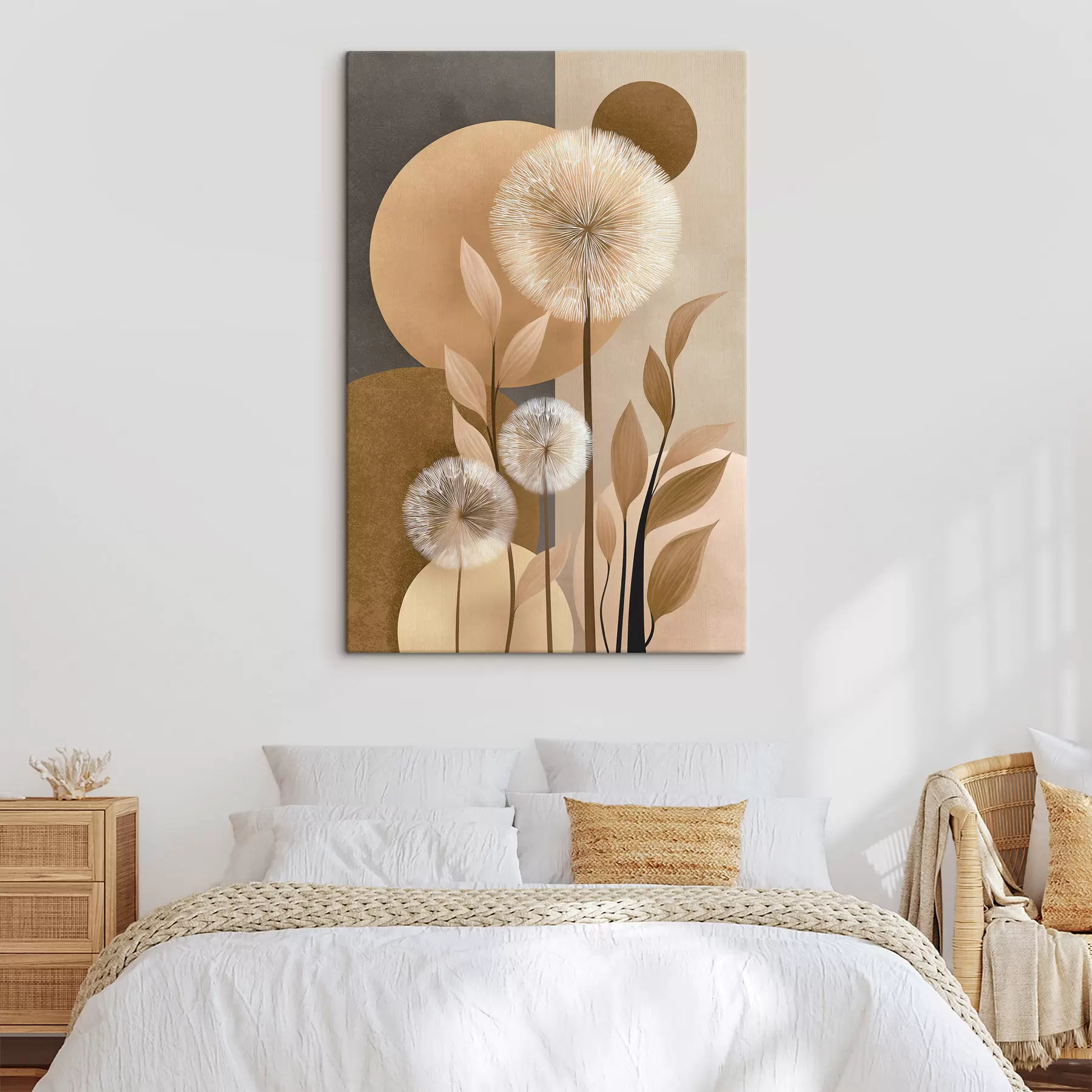 Fototapete Abstraktion mit Löwenzahn s48283