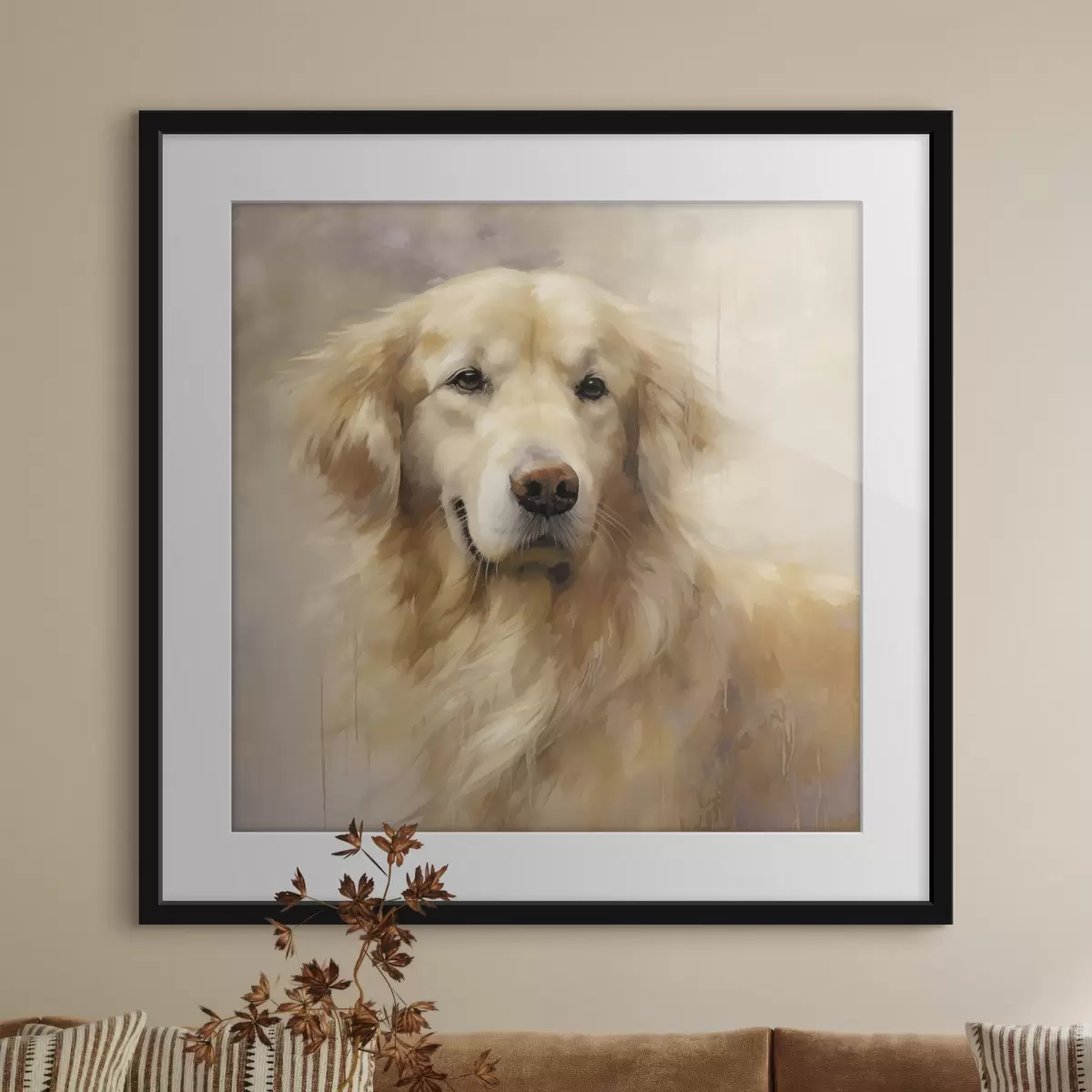 Poster Porträt eines Retrievers f48222