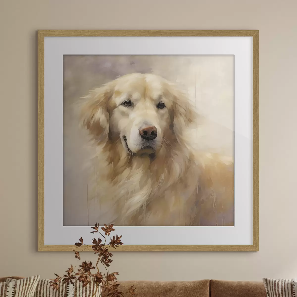 Poster Porträt eines Retrievers f48222