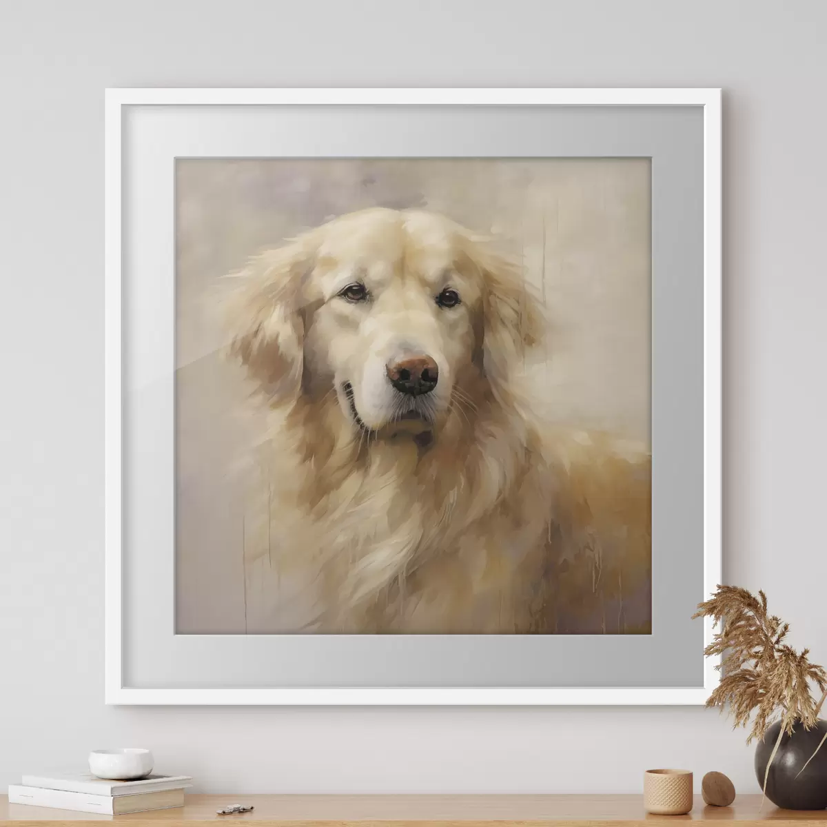 Poster Porträt eines Retrievers f48222