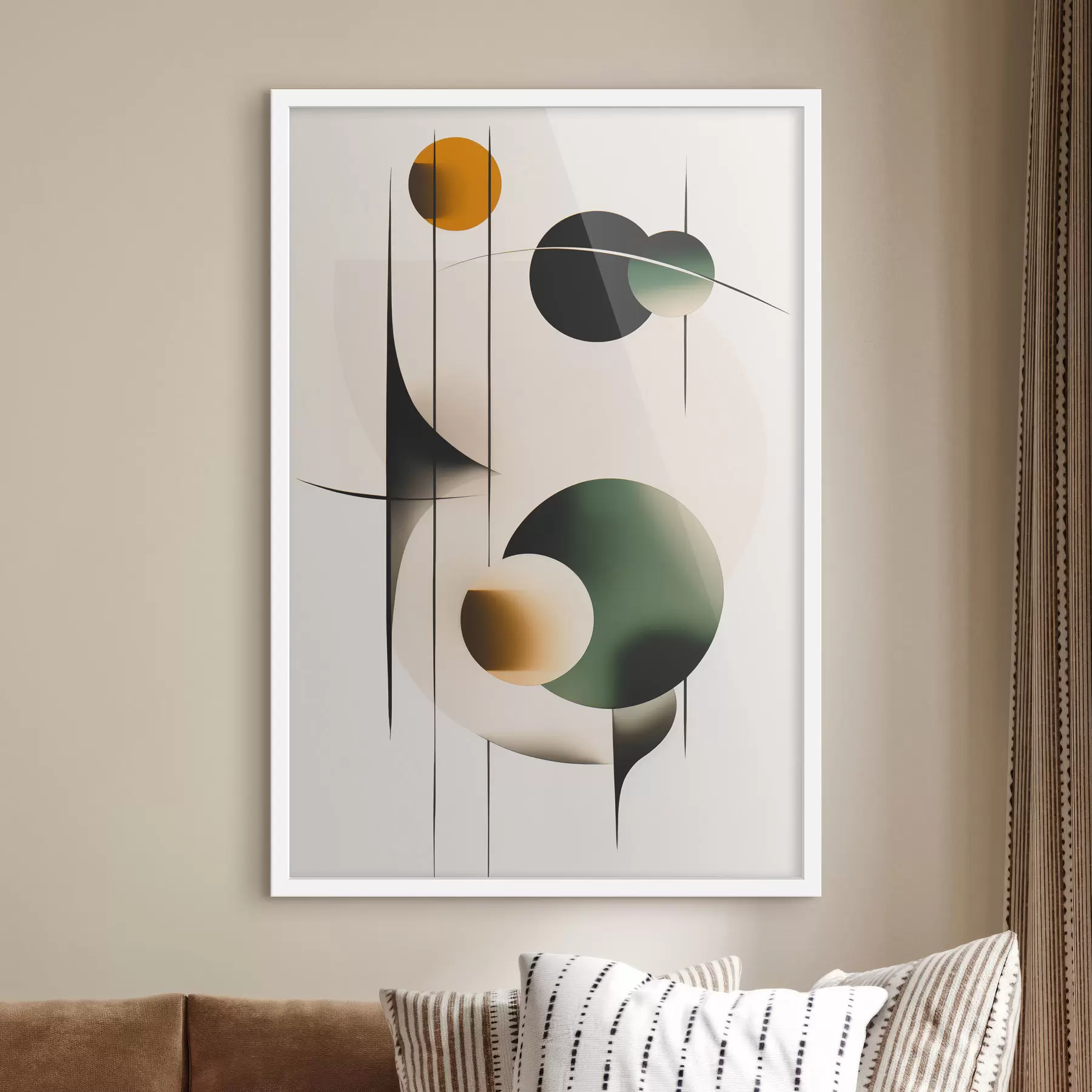 Fototapete Abstraktion mit Kreisen f48285