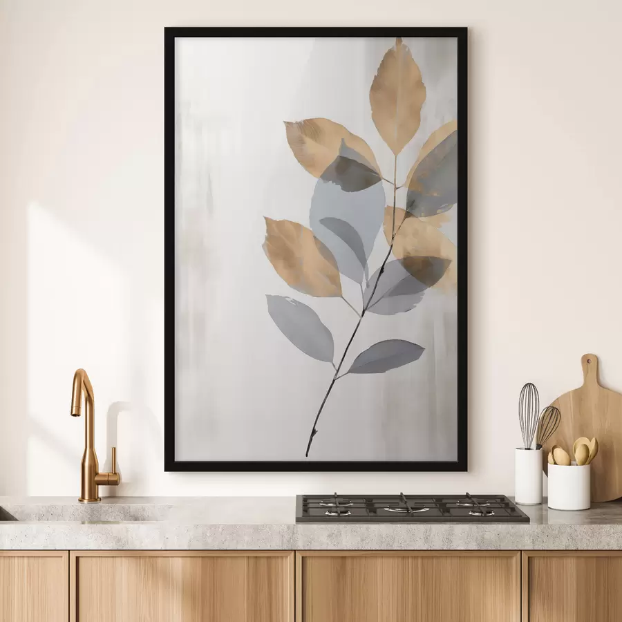 Fototapete Minimalistischer botanischer Zweig f48510