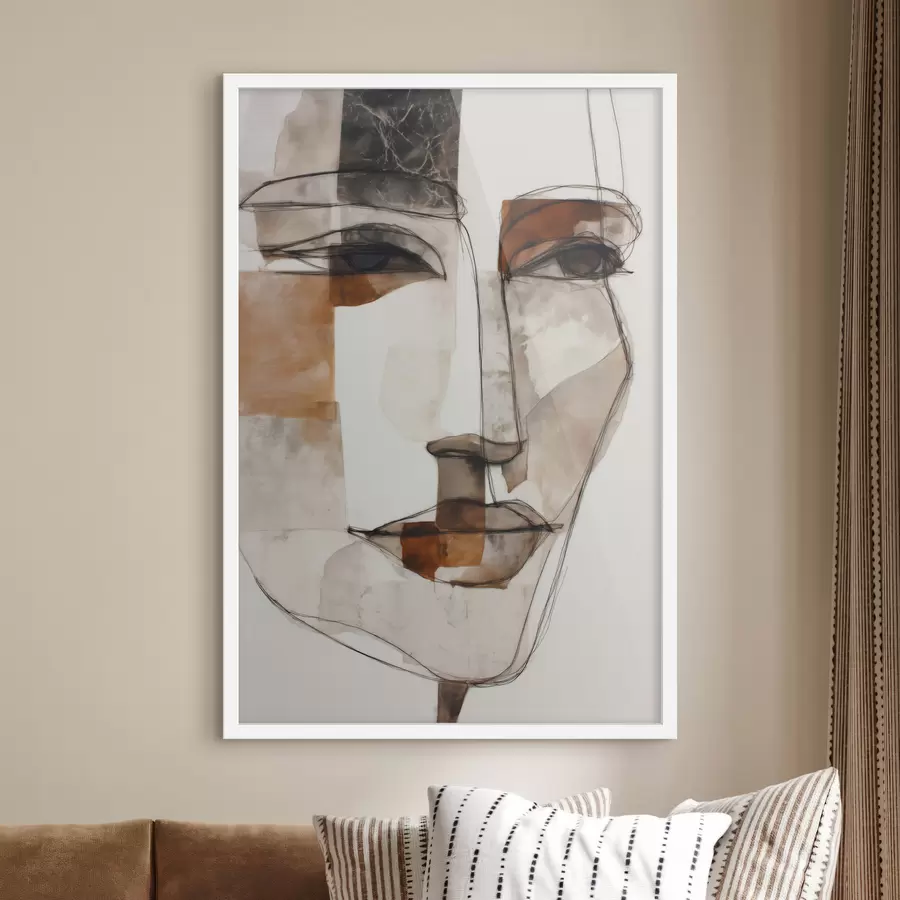 Fototapete Abstraktes Gesicht f48514