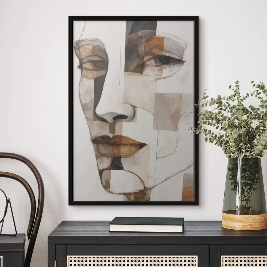 Fototapete Abstraktes Gesicht f48515