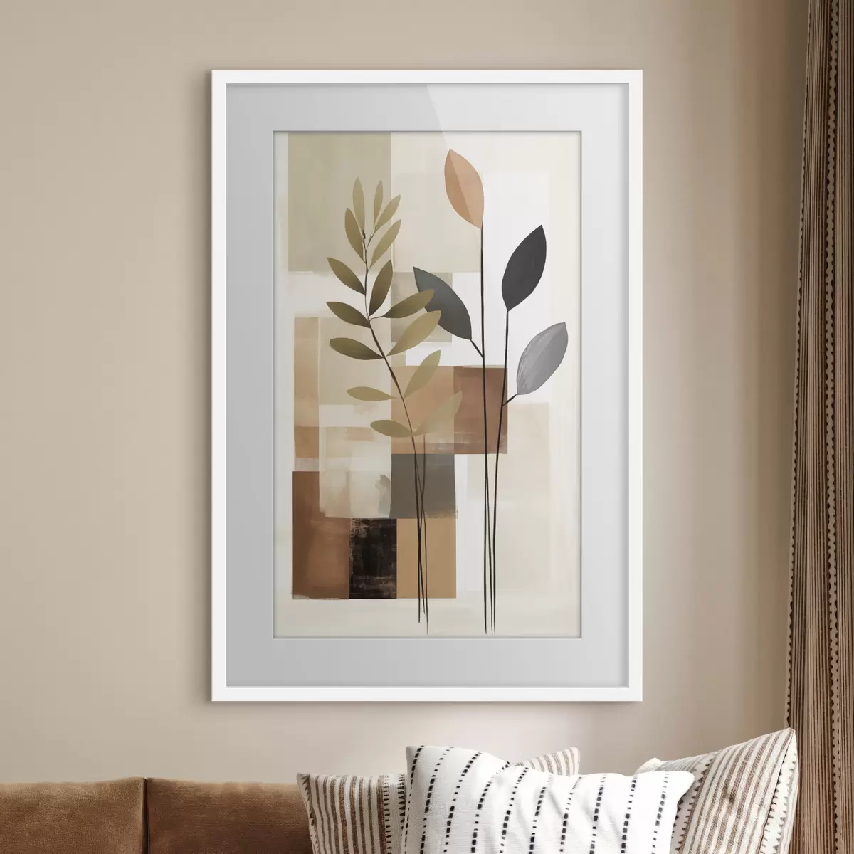 Poster Abstrakte botanische Komposition f48516
