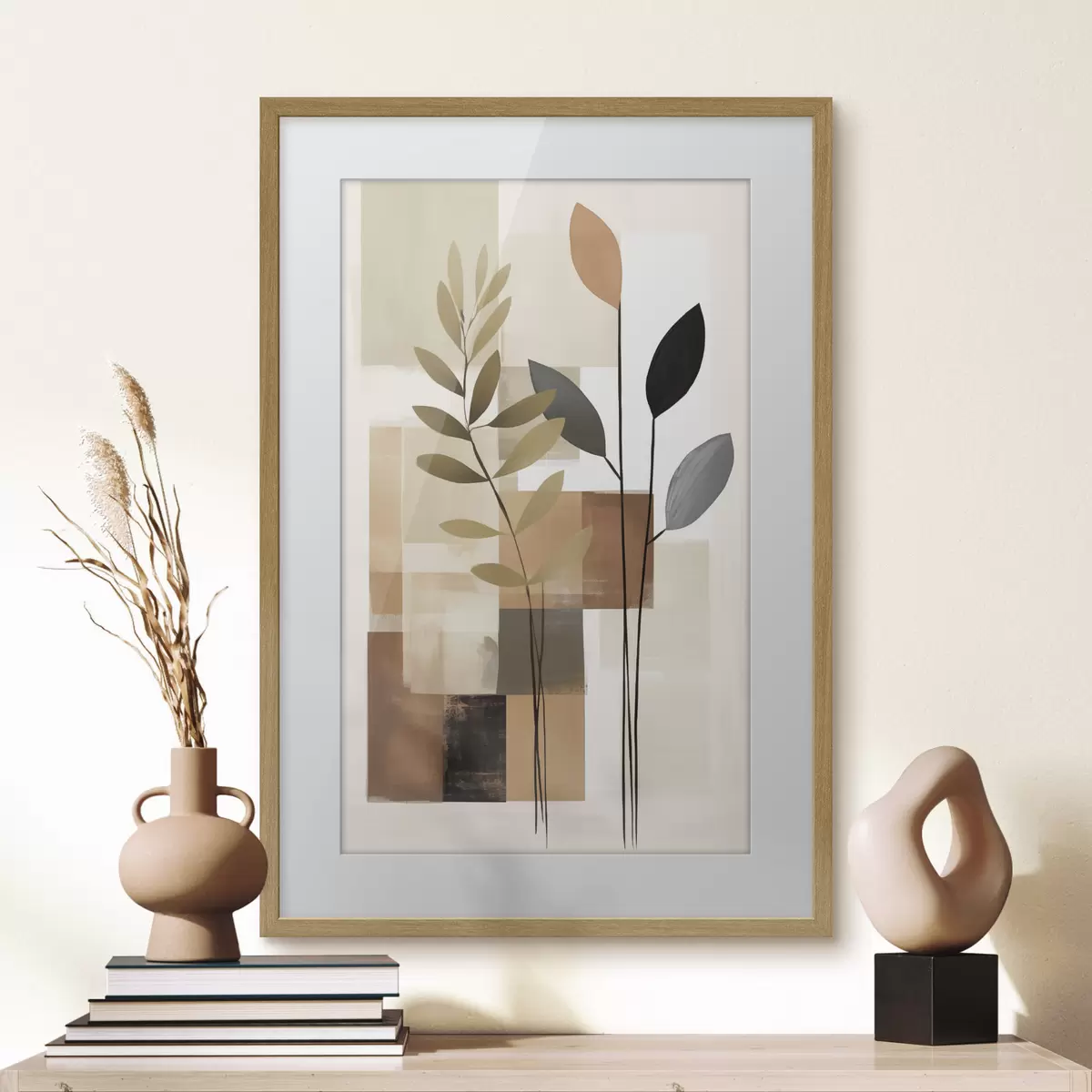 Poster Abstrakte botanische Komposition f48516