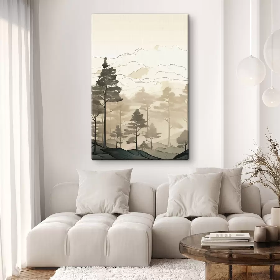 Fototapete Schichten aus Bergnebel s48540