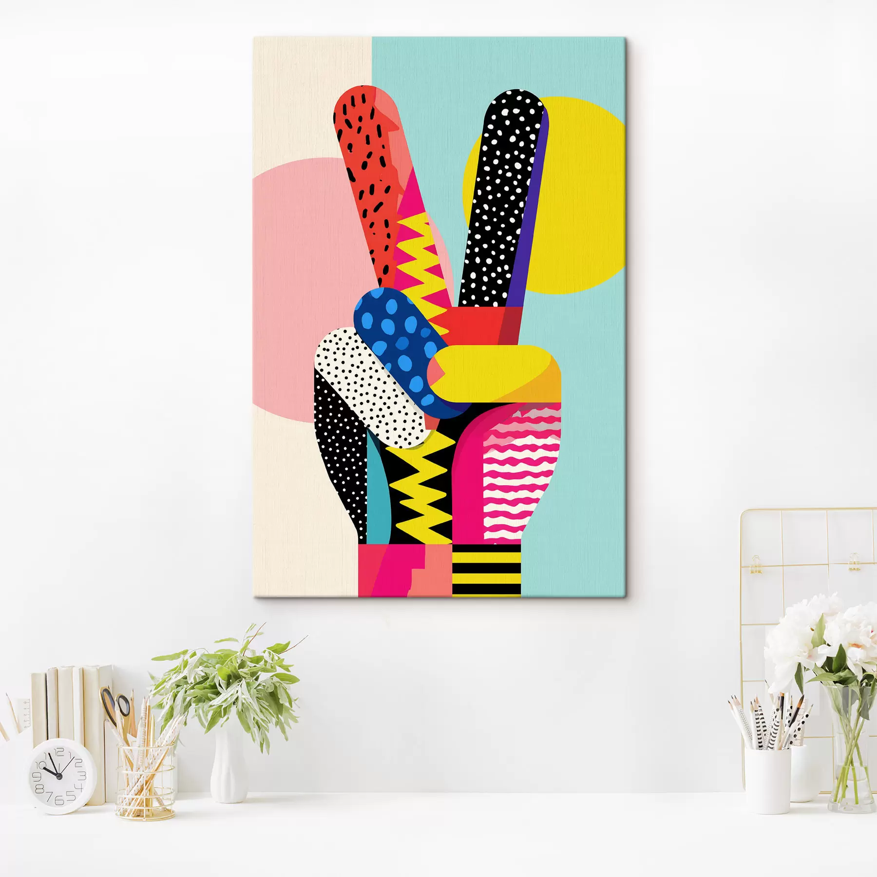 Fototapete ein stilisiertes Victory-Zeichen s48548