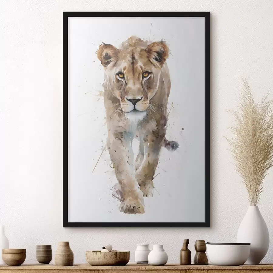 Fototapete ein blühender Aprikosenast im Aquarellstil f48526