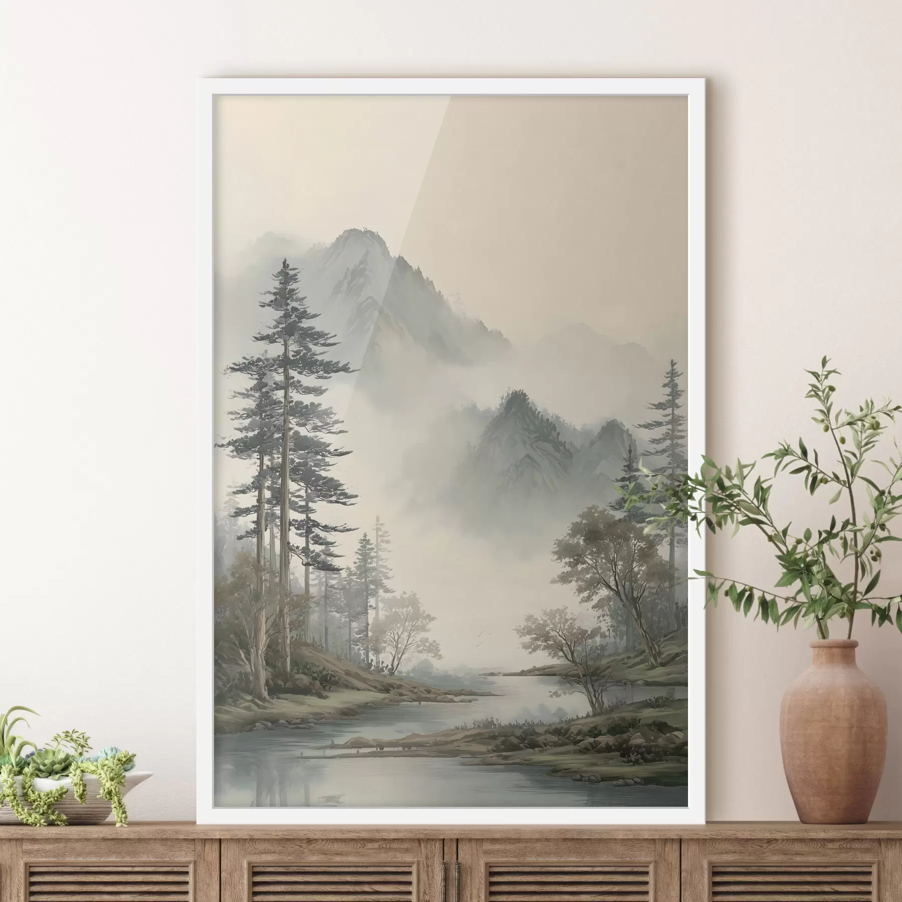 Fototapete eine Löwin im Aquarellstil f48531