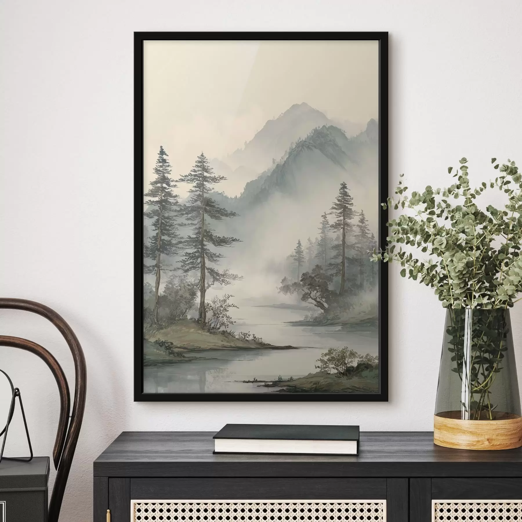 Fototapete ein zartes, dekoratives Arrangement aus Blumen und Blattwerk f48532