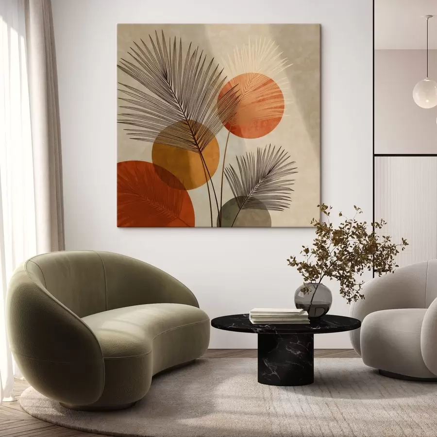 Fototapete Abstrakte Palmenblätter s48557