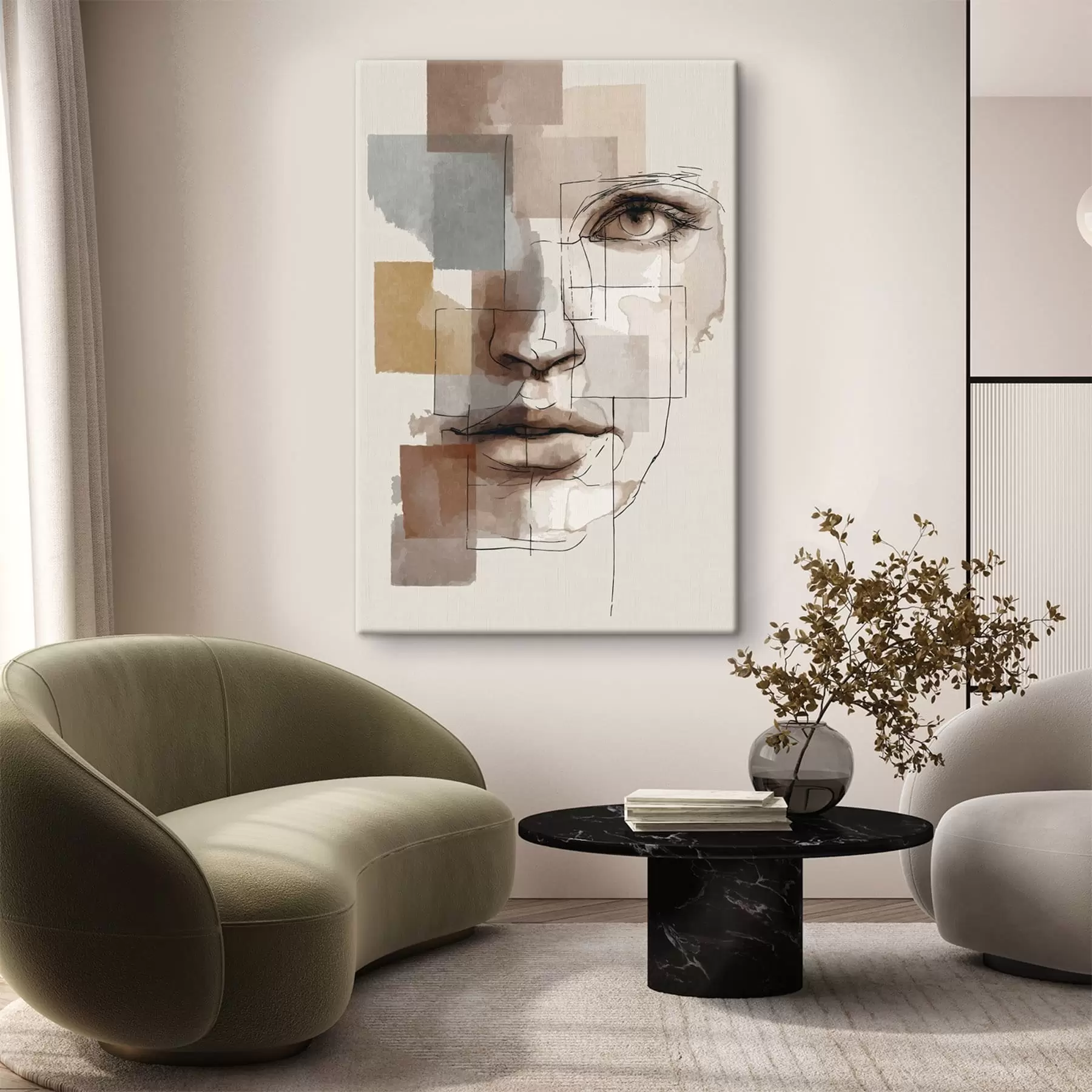 Fototapete Abstraktes Gesicht s48561