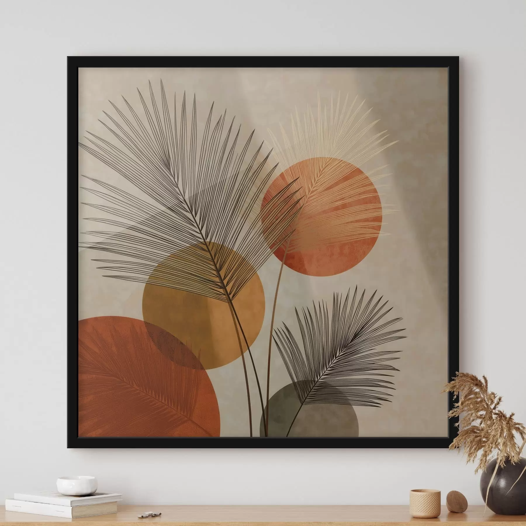 Fototapete Abstrakte Palmenblätter f48557