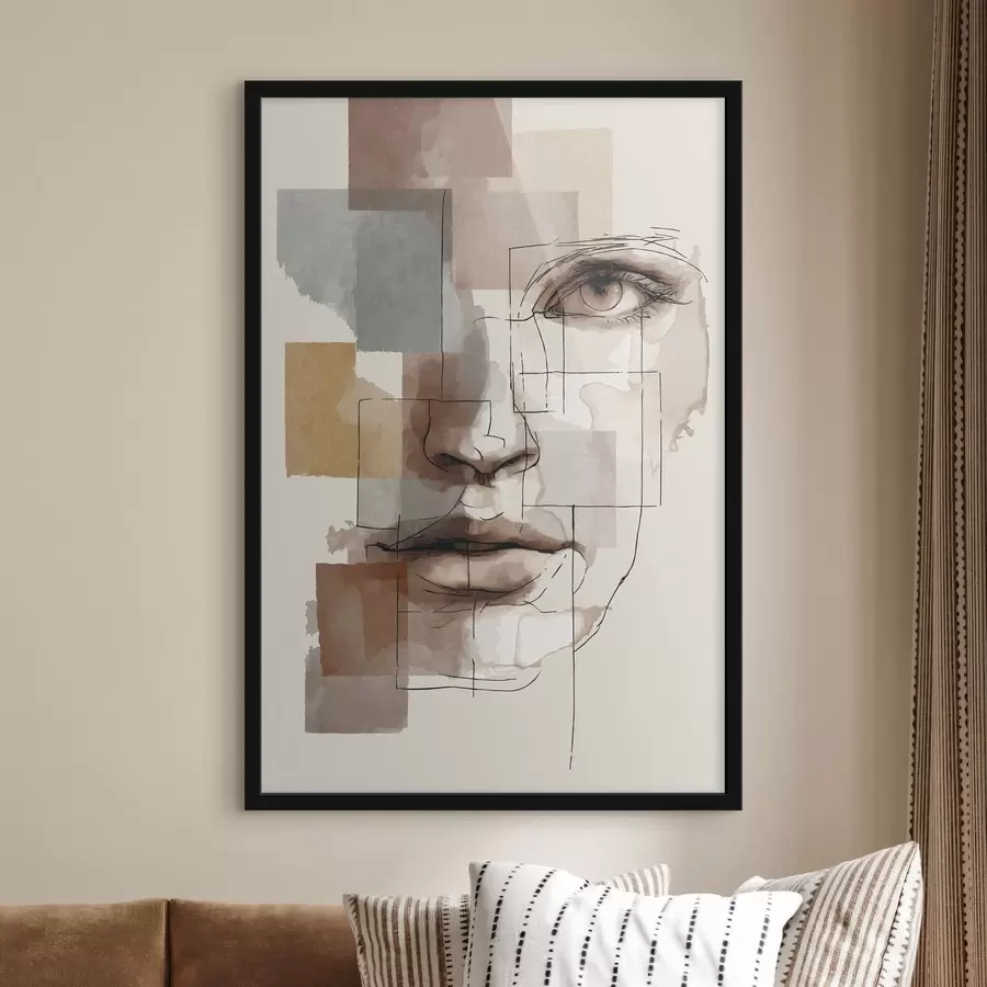 Fototapete Abstraktes Gesicht f48561