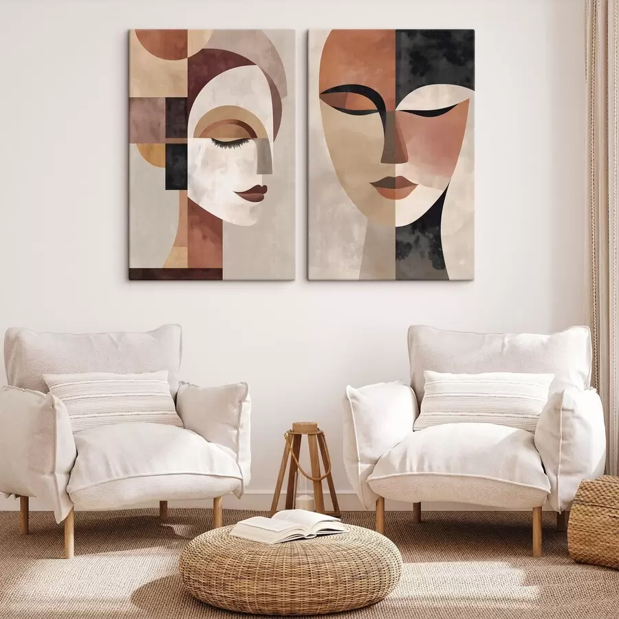 Fototapete ein abstraktes weibliches Gesicht m30258