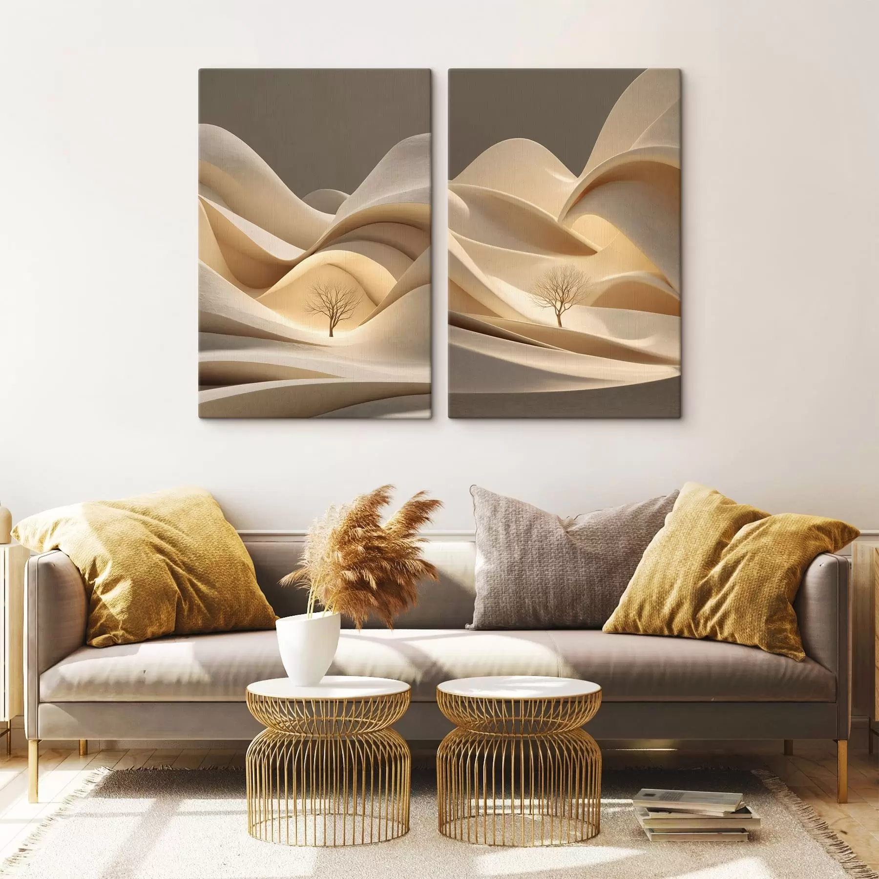 Fototapete eine surreale Landschaft mit einem Baum m30261