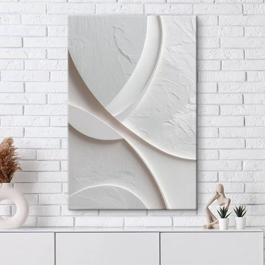 Fototapete Dekorplatte mit fließenden Linien und Steinstruktur auf hellem Hintergrund s48192