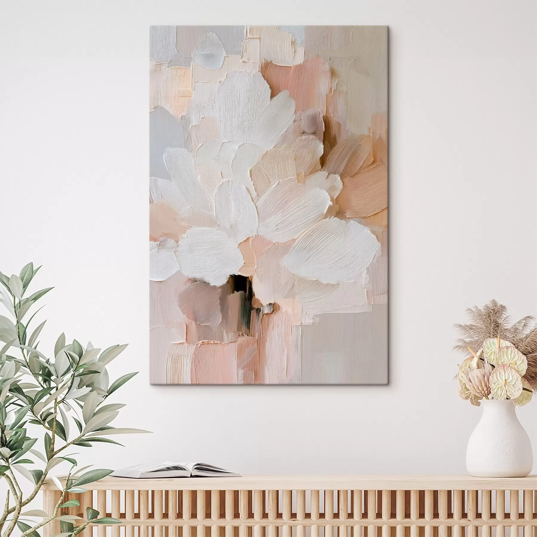 Fototapete Stilisierte Blumenillustration mit kräftigen Pinselstrichen s48193