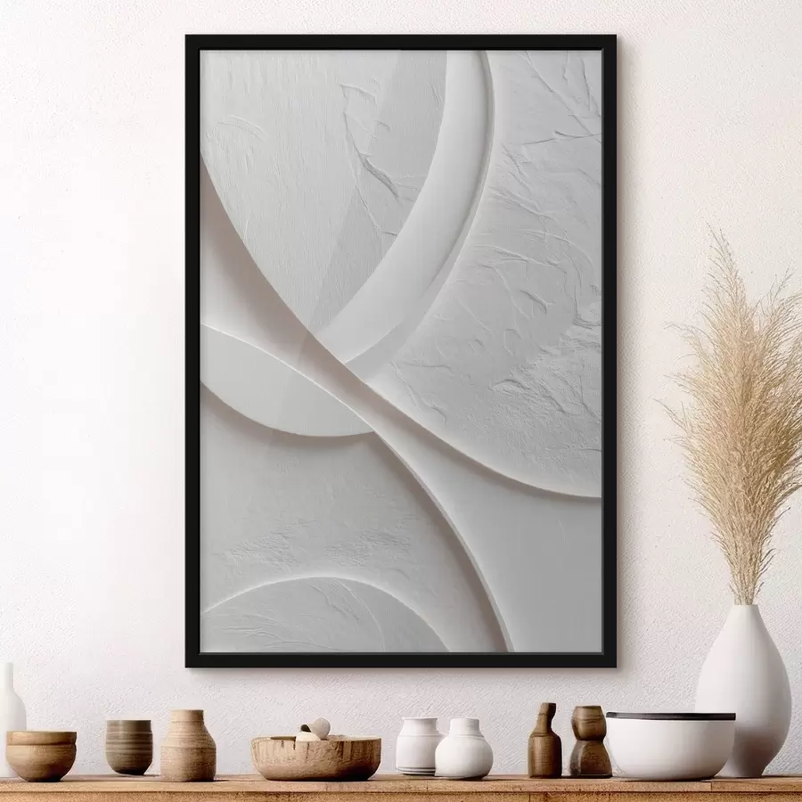 Fototapete Dekorplatte mit fließenden Linien und Steinstruktur auf hellem Hintergrund f48192