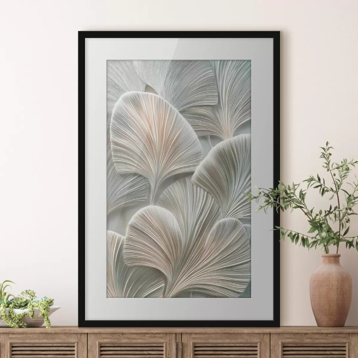 Poster Blätter und Umarmung f48210
