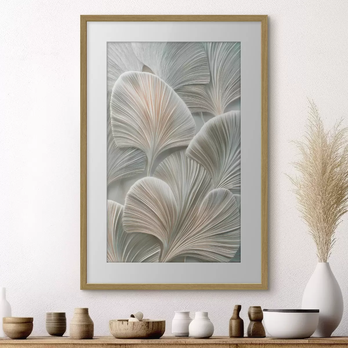 Poster Blätter und Umarmung f48210