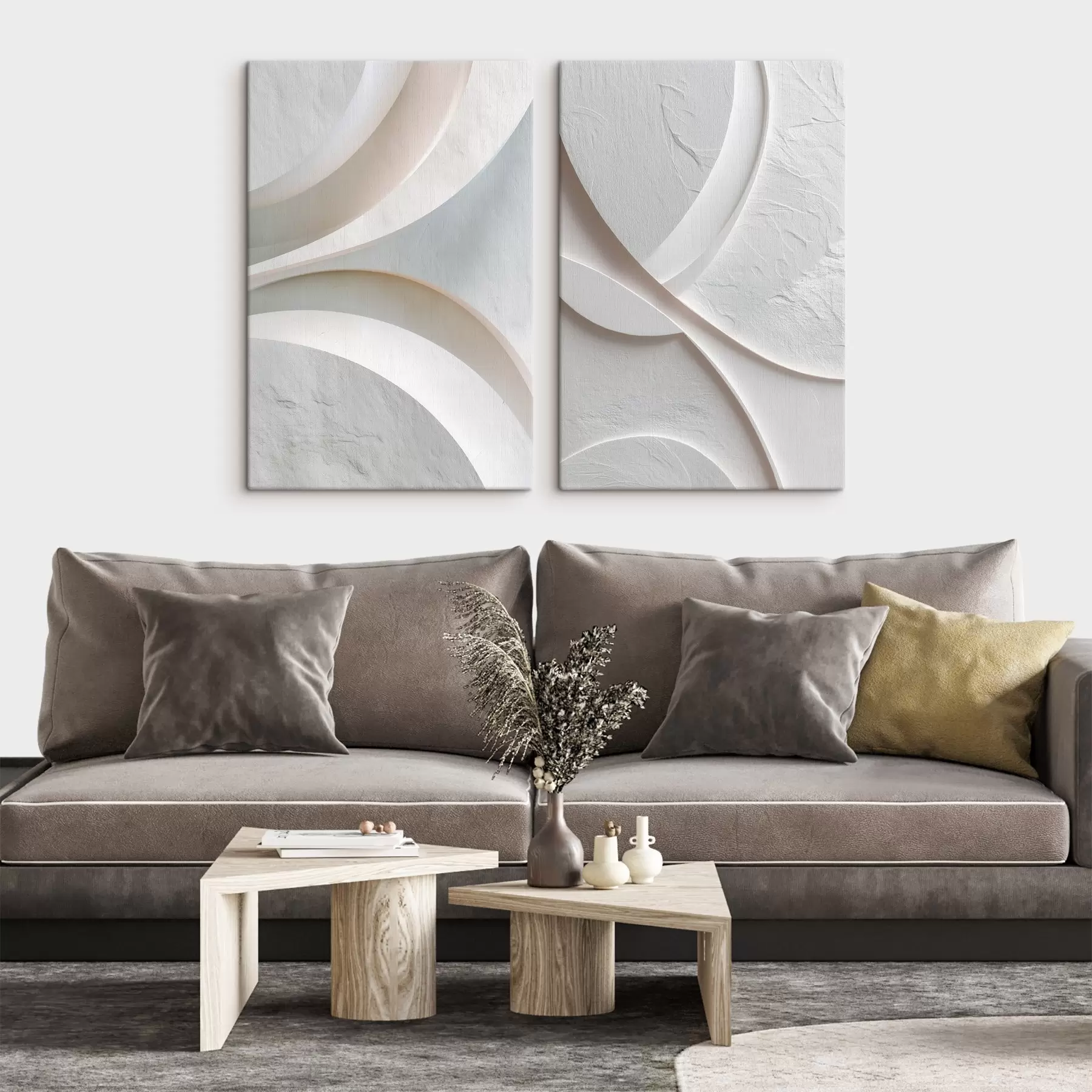 Fototapete Abstrakte Komposition mit fließenden Linien und Steinstruktur im zeitgenössischen Flachreliefstil m30136