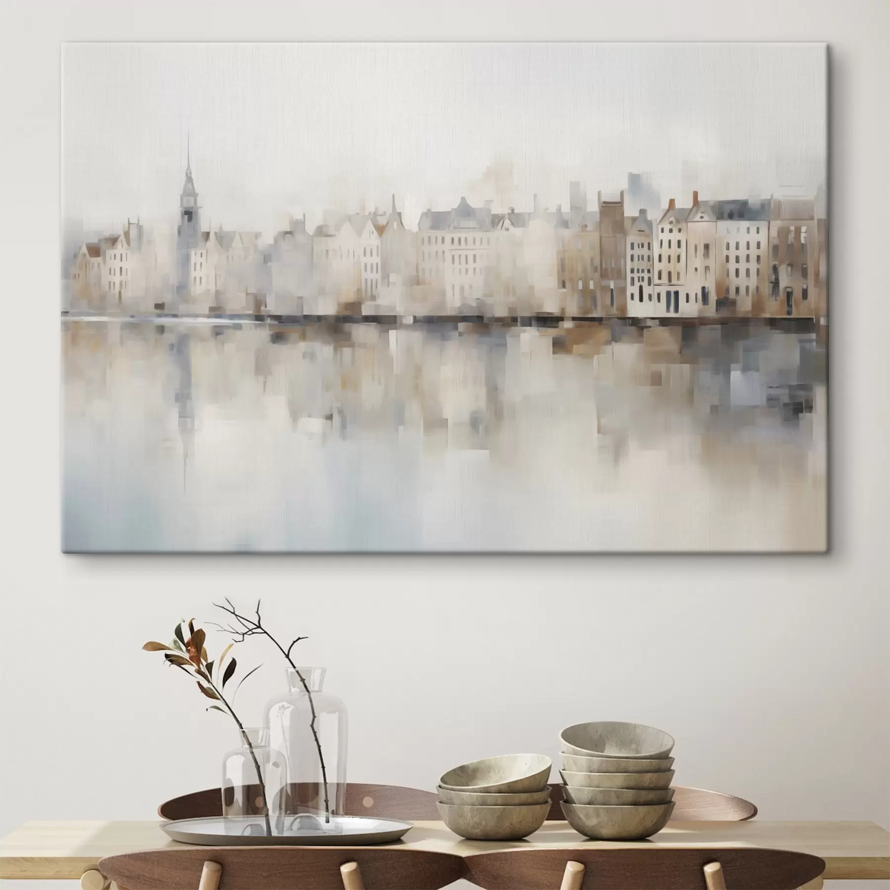 Fototapete Stadtbild Imitation Malerei s48596