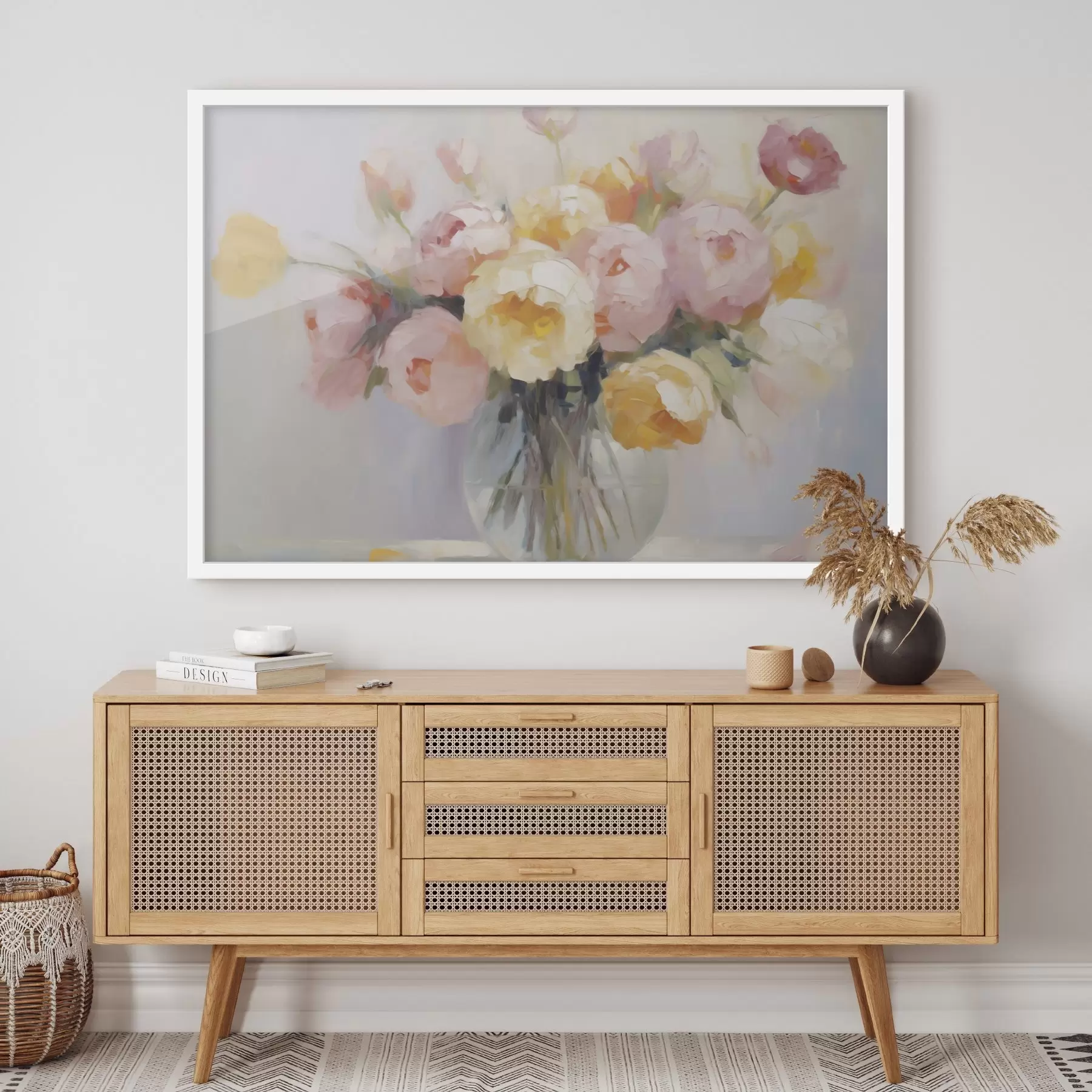 Fototapete Ein Blumenstrauß in einer Vase f48592