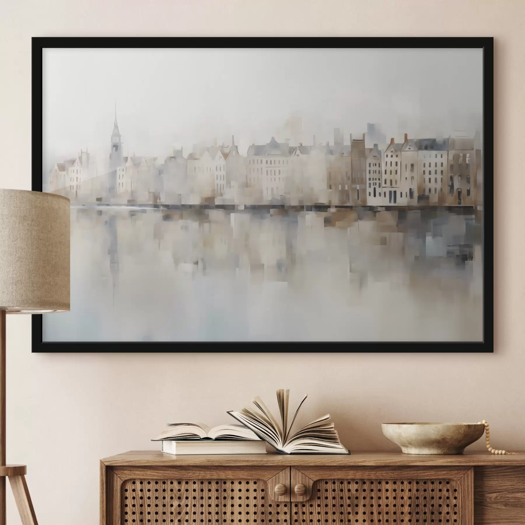 Fototapete Stadtbild Imitation Malerei f48596