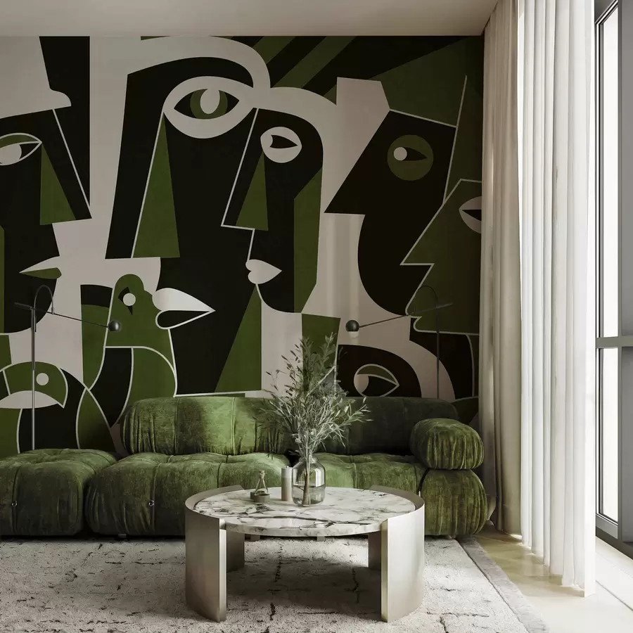 Fototapete Gesichter im afrikanischen Stil w05446v3