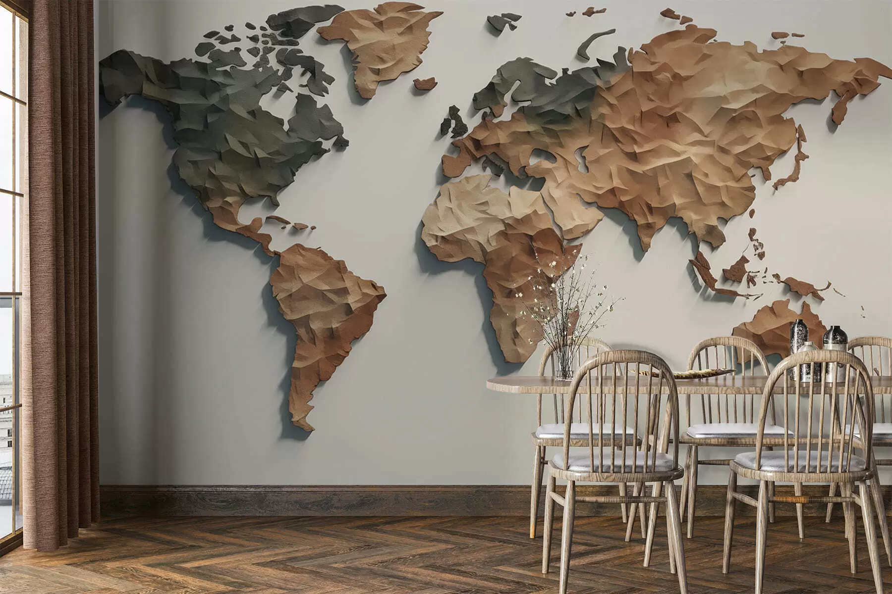 Fototapete Abstrakte Weltkarte c00011