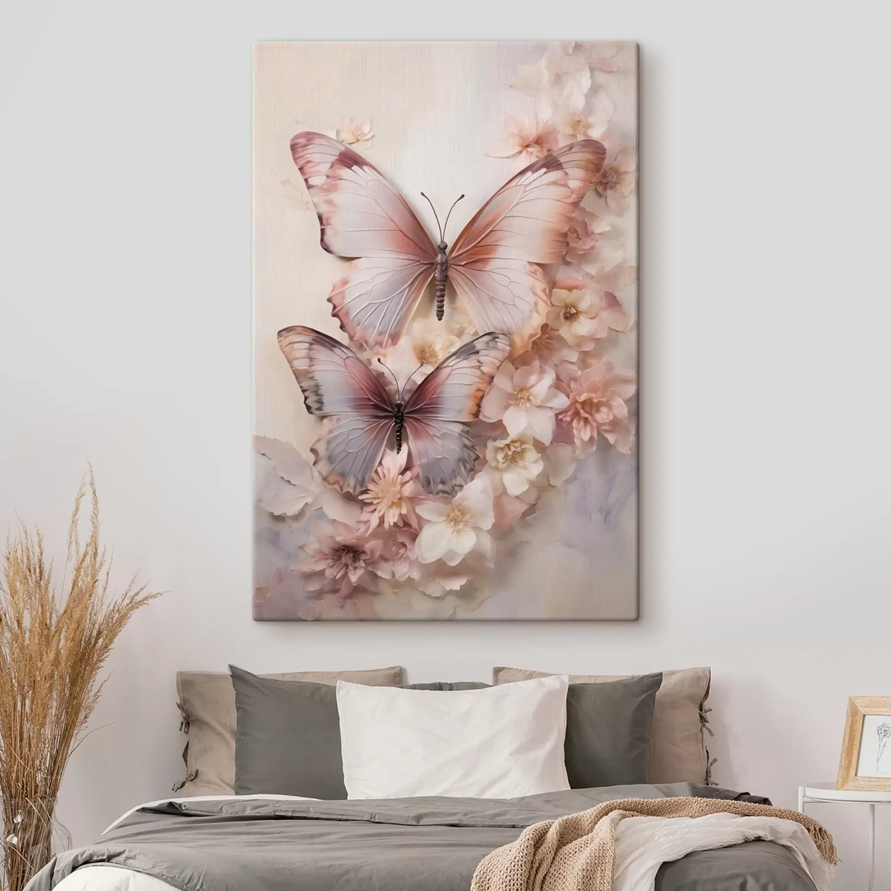 Fototapete Blumen und Schmetterlinge s48565