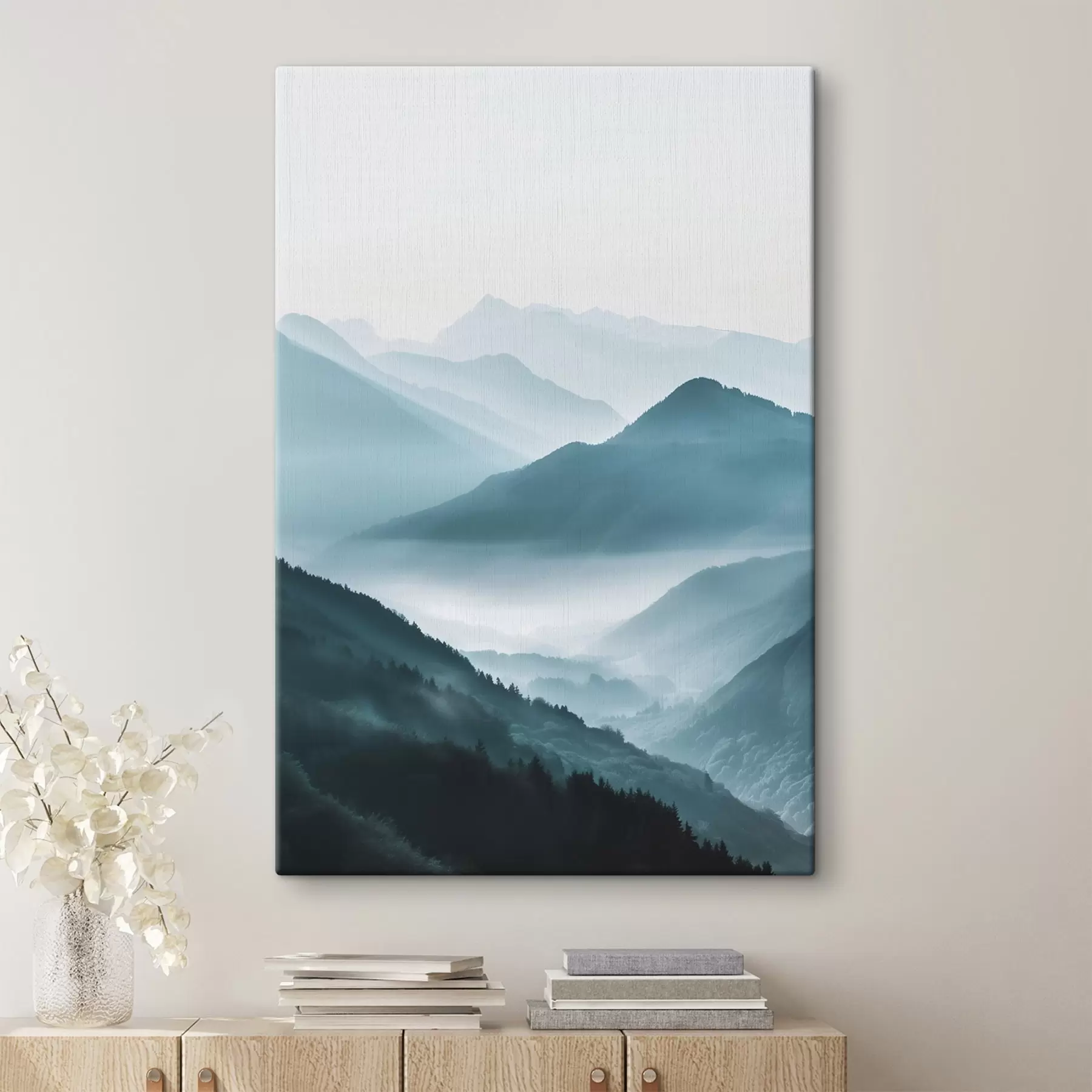 Fototapete Berglandschaft im Dunst s48568